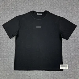 thumbnail for Short-sleeved men's fashion brand casual solid color small label embroidered cotton men's short-sleeved T-shirt