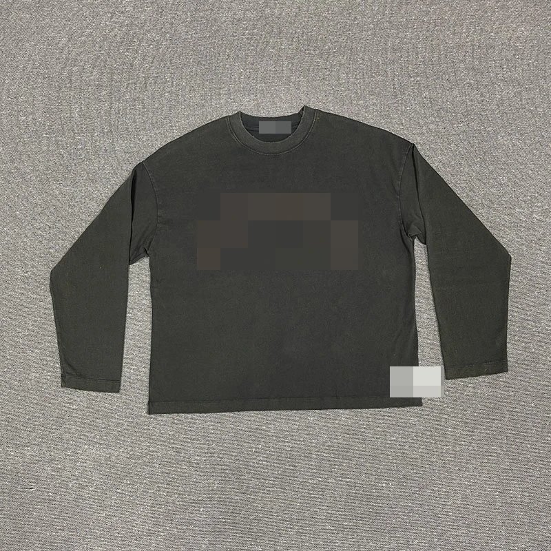 Make Old Leather Embroidered Logo Long Sleeve T-Shirt