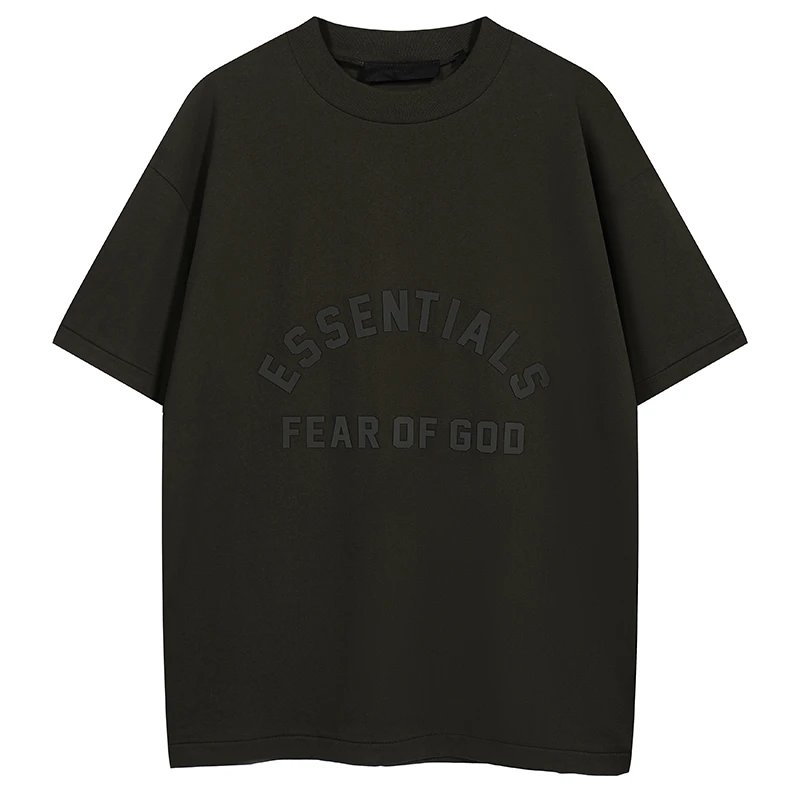 Replica Black High Neck Loose Short Sleeve T-Shirt