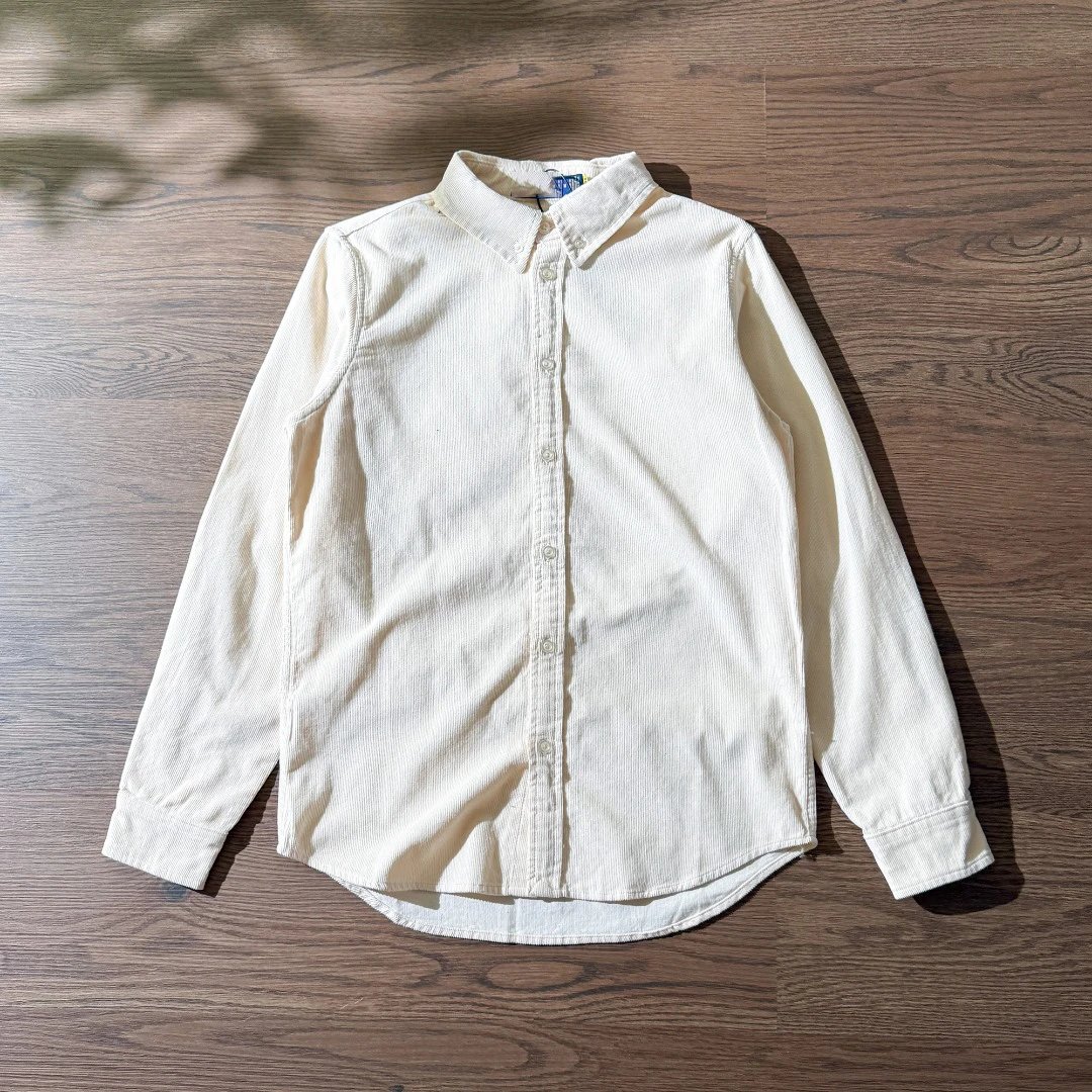 Solid Color Corduroy Embroidered Shirt photo 5