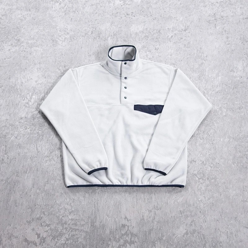 Fleece Button Stand Collar Jacket photo 6