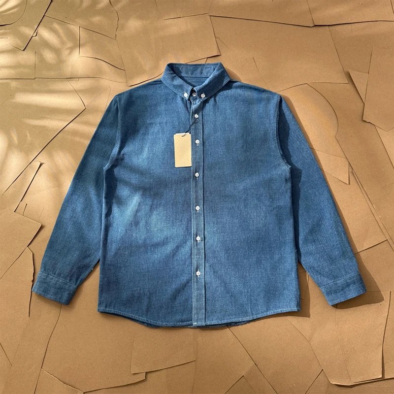 Gold Label Embroidered Washed Denim Shirt photo 2
