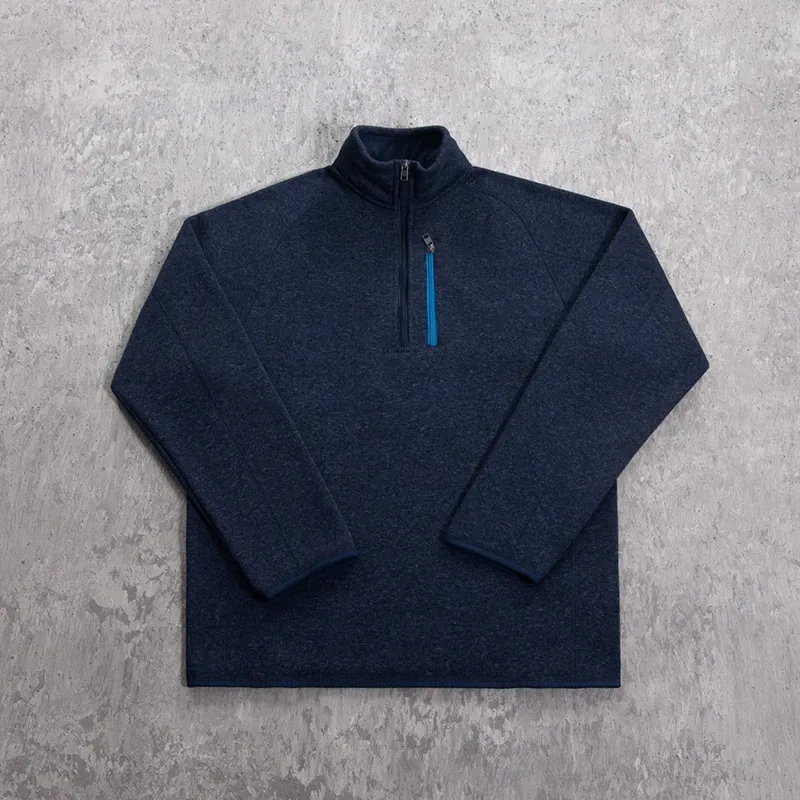 Stand Collar Cationic Half-Zip Jacket