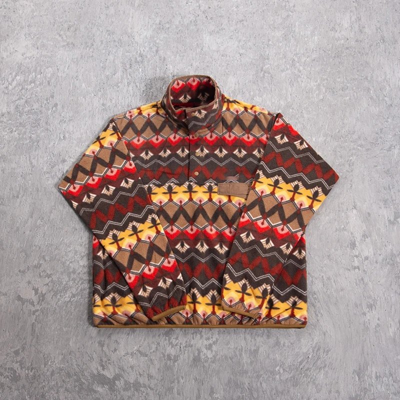 Navajo Pattern Polar Fleece Stand Collar Jacket photo 4