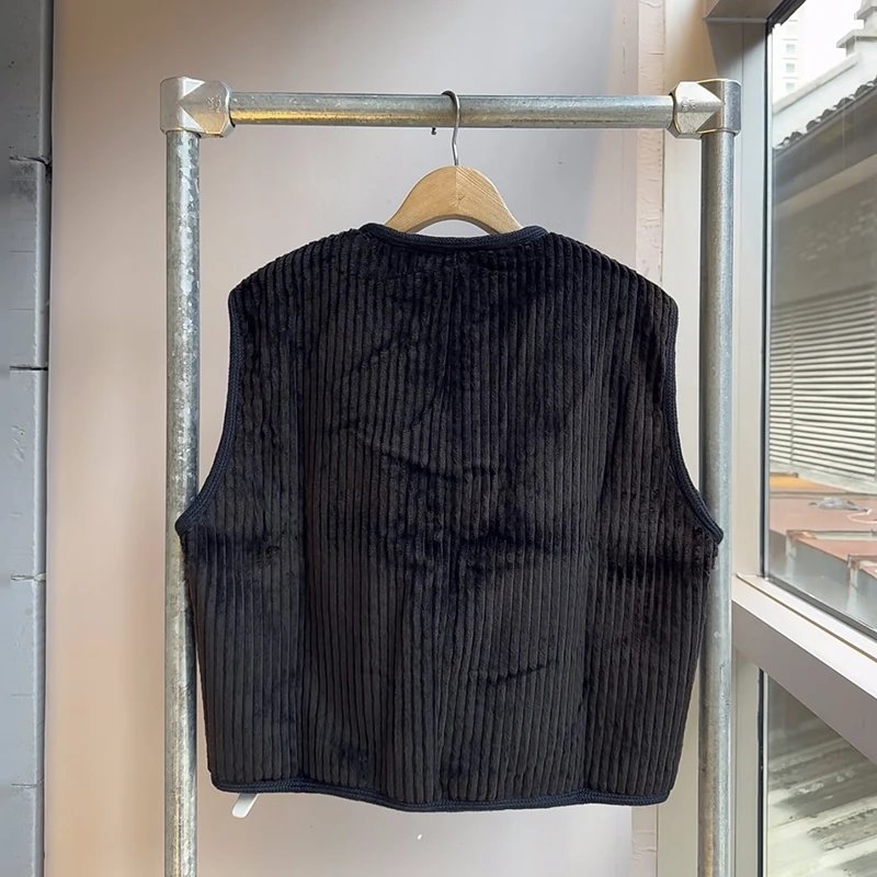 Corduroy Quilted Short Vest