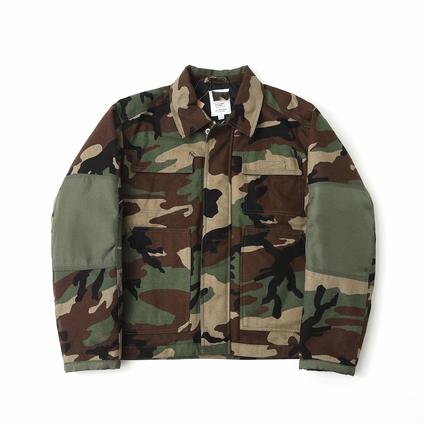 Embroidered Letter Logo Lapel Workwear Jacket photo 2