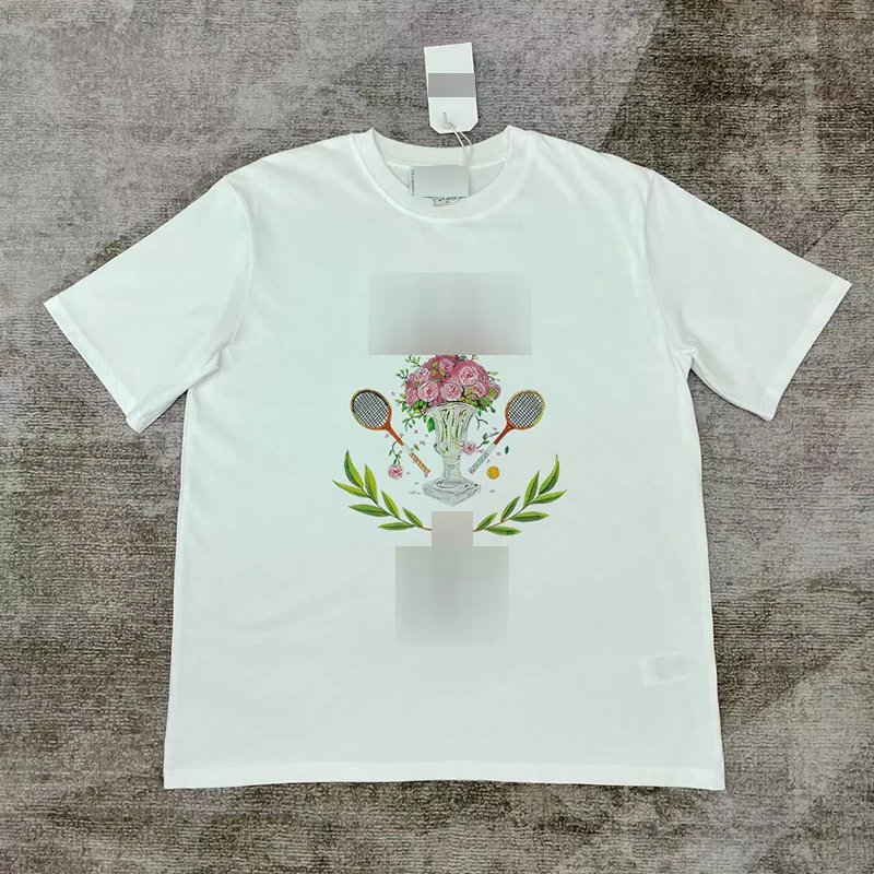 Flowers and Tennis Racket T-Shirt