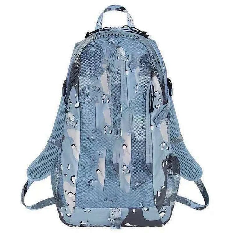 Camo Mesh Backpack Blue Multicolor