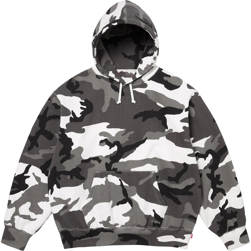 26SS Satin Appliqué Hooded Sweatshirt