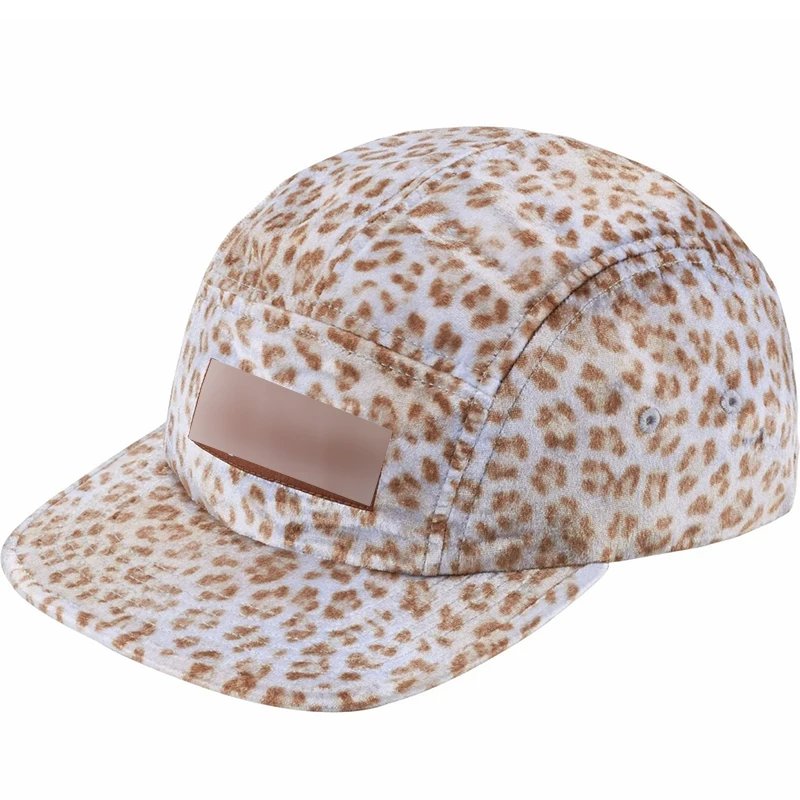 Leopard Velvet Camping Hat
