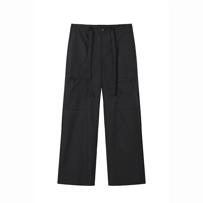 Strap Decor Cargo Pants