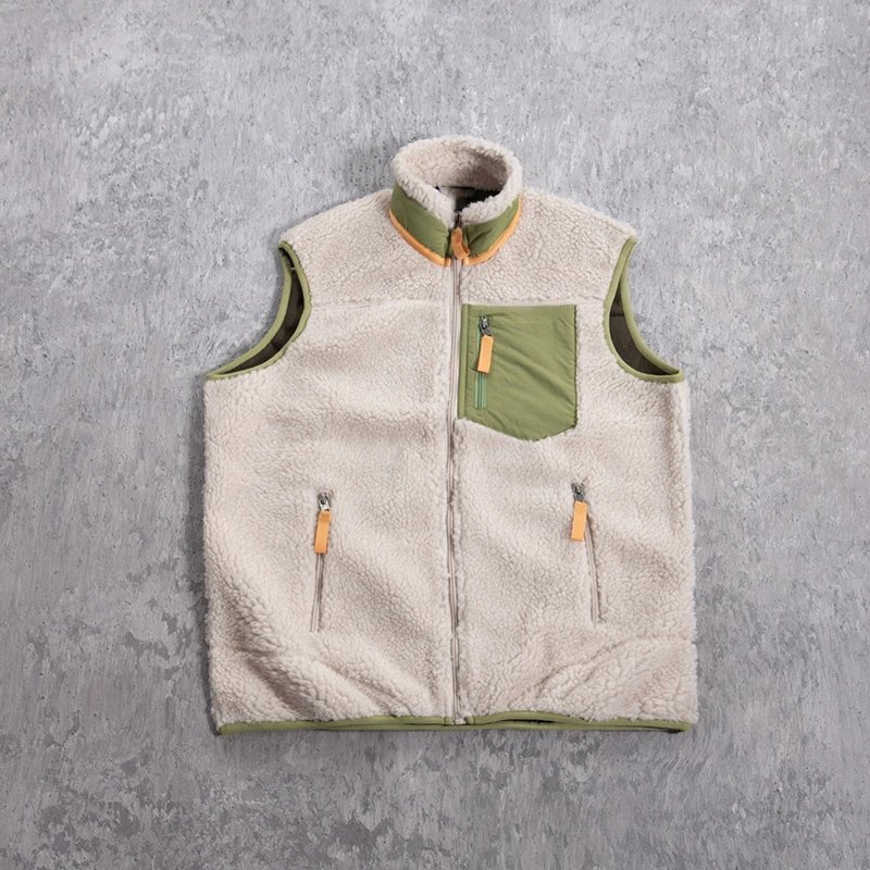 Sherpa Stand Collar Vest with Chest Pocket photo 8