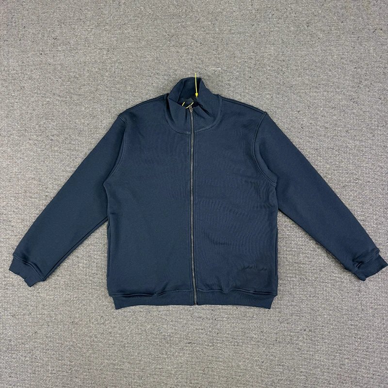 Embroidered Stand Up Collar Sports Zip Sweatshirt