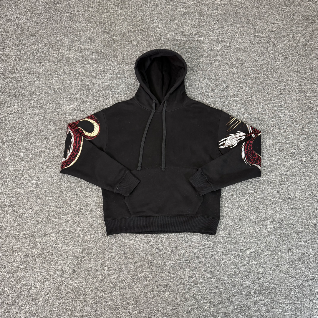 Red Dragon Heavy Embroidery Hoodie