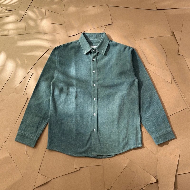 Gold Label Embroidered Washed Denim Shirt photo 4