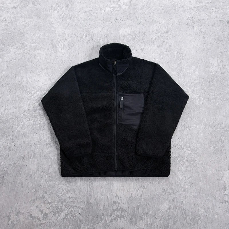 Fleece Stand Collar Jacket with Chest Pocket photo 2