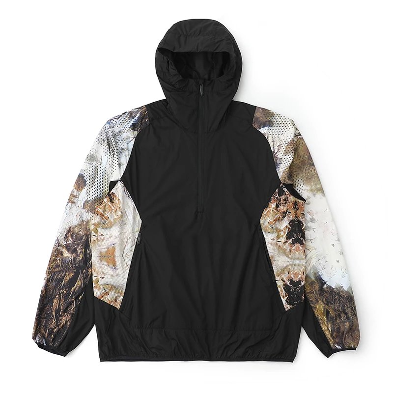 Two-Tone Color Block Oversized Hoodie Jacket