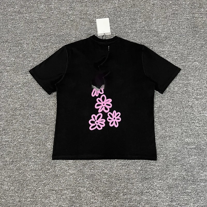 Flowers Back T-Shirt Black
