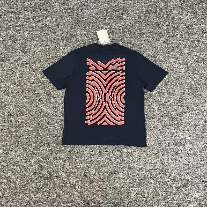 Printed Square Navy T-Shirt