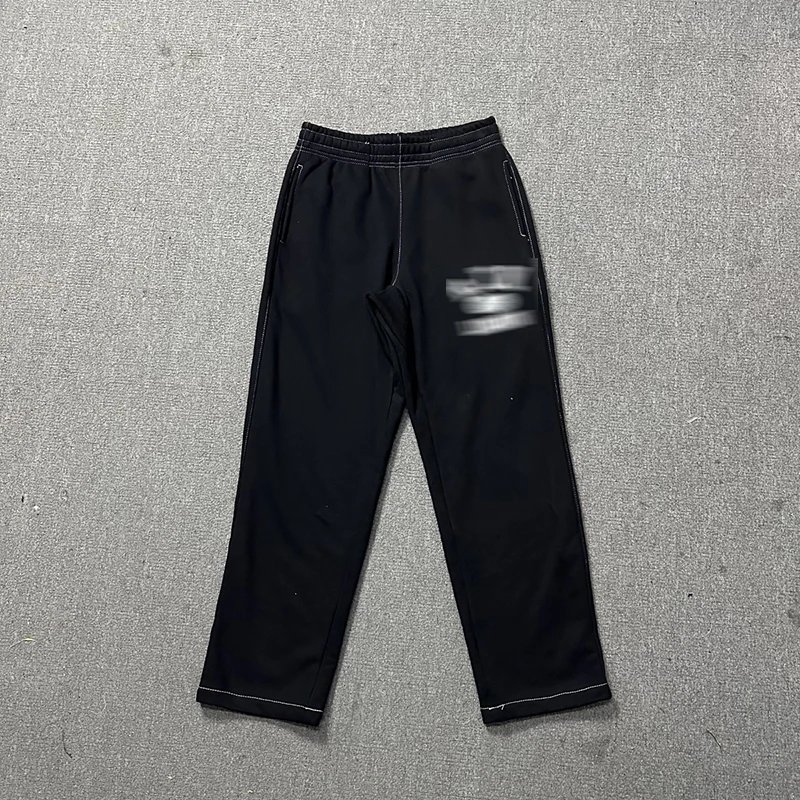 Embroidered and Flannel Lined Straight Leg Pants