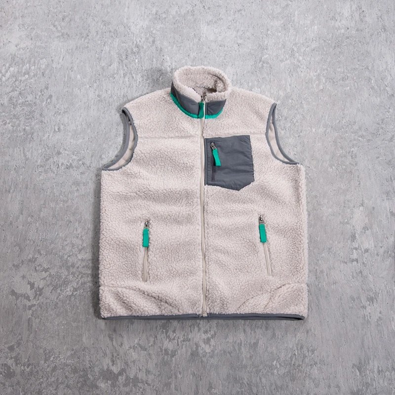 Sherpa Stand Collar Vest with Chest Pocket photo 3
