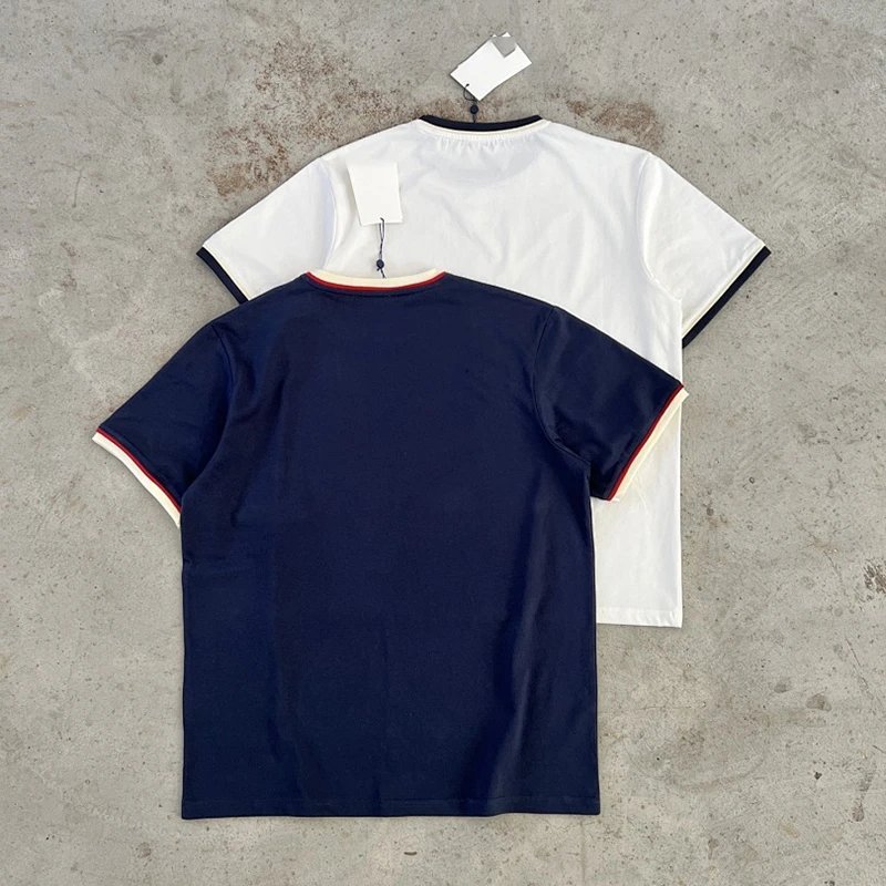 Contrast Logo Embroidered Short Sleeve Tee