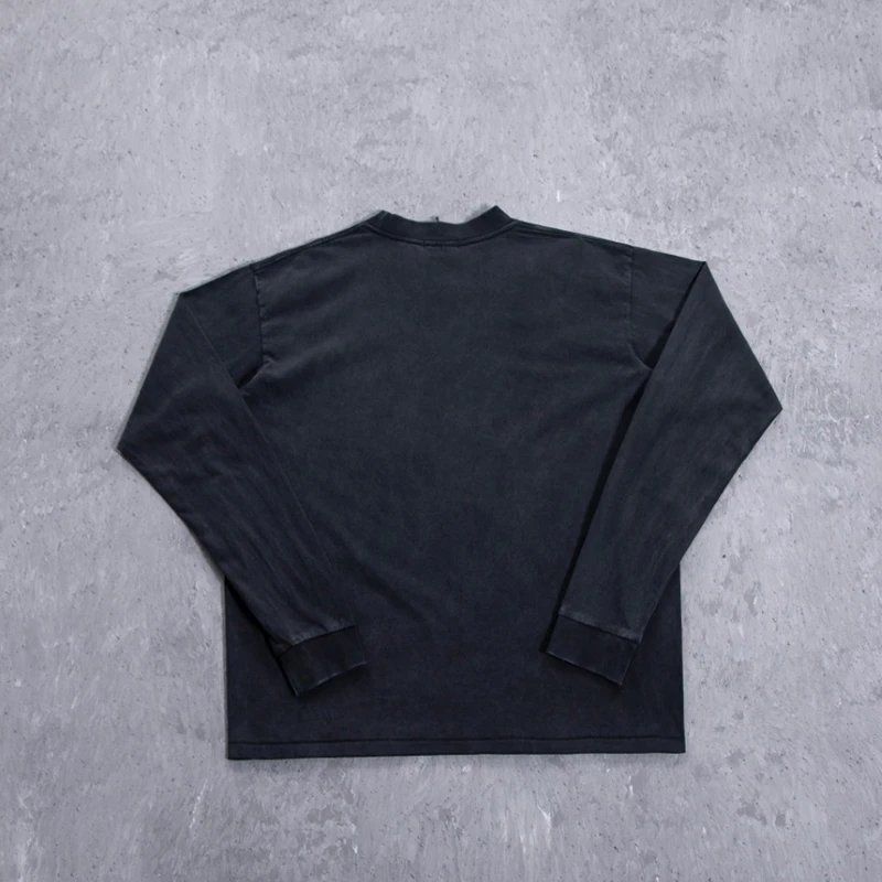 Kid King Printed Washed Long Sleeve Shirt