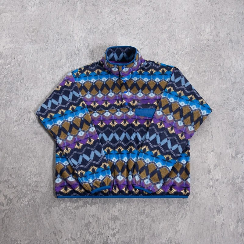 Navajo Pattern Polar Fleece Stand Collar Jacket photo 3