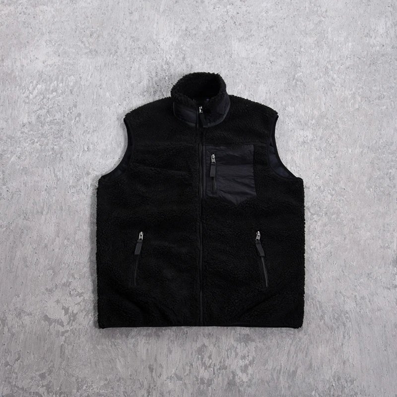 Sherpa Stand Collar Vest with Chest Pocket photo 2