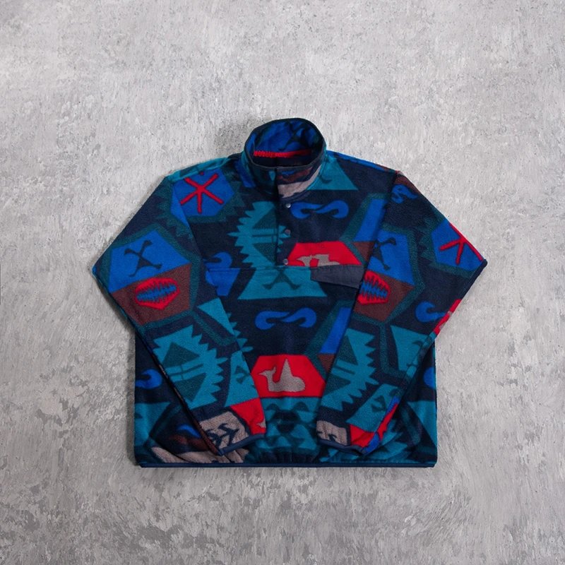 Navajo Pattern Polar Fleece Stand Collar Jacket