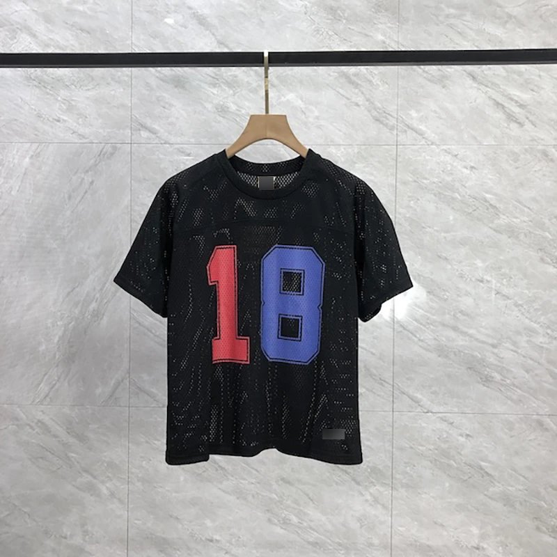 Number 18 Mesh Five Line Short Sleeve T-Shirt
