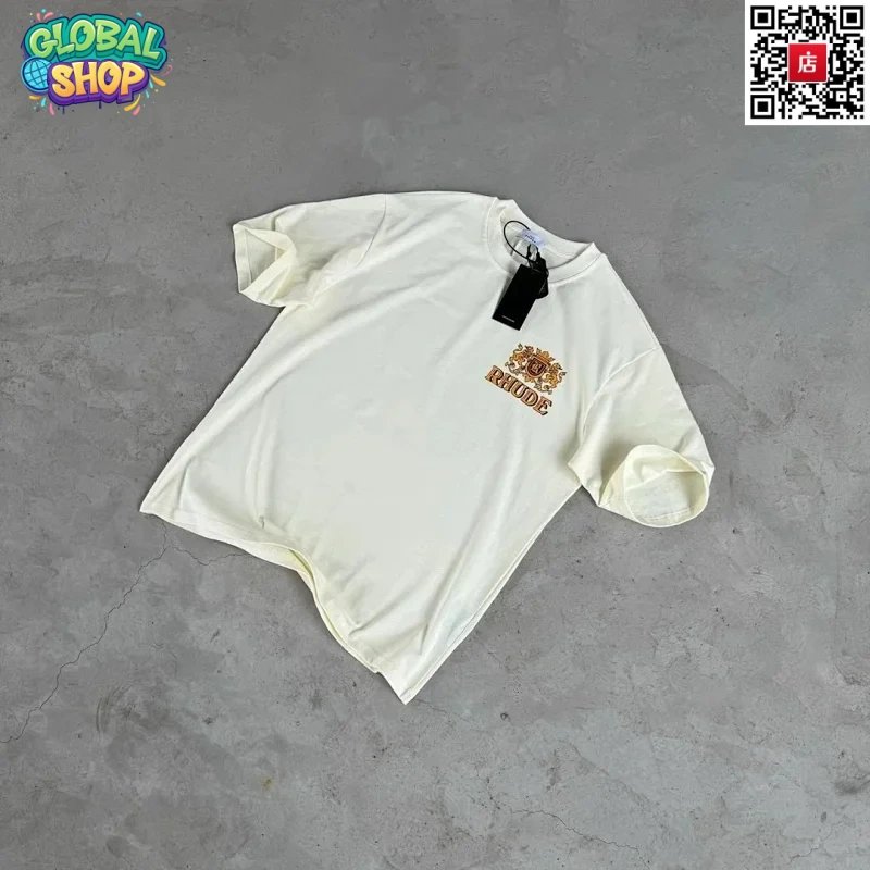 AMI Paris Wings Logo Cream T-Shirt - 11