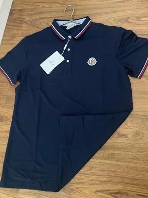 Moncler Moncler Polo Shirt in Navy with Red and White Trim Navy