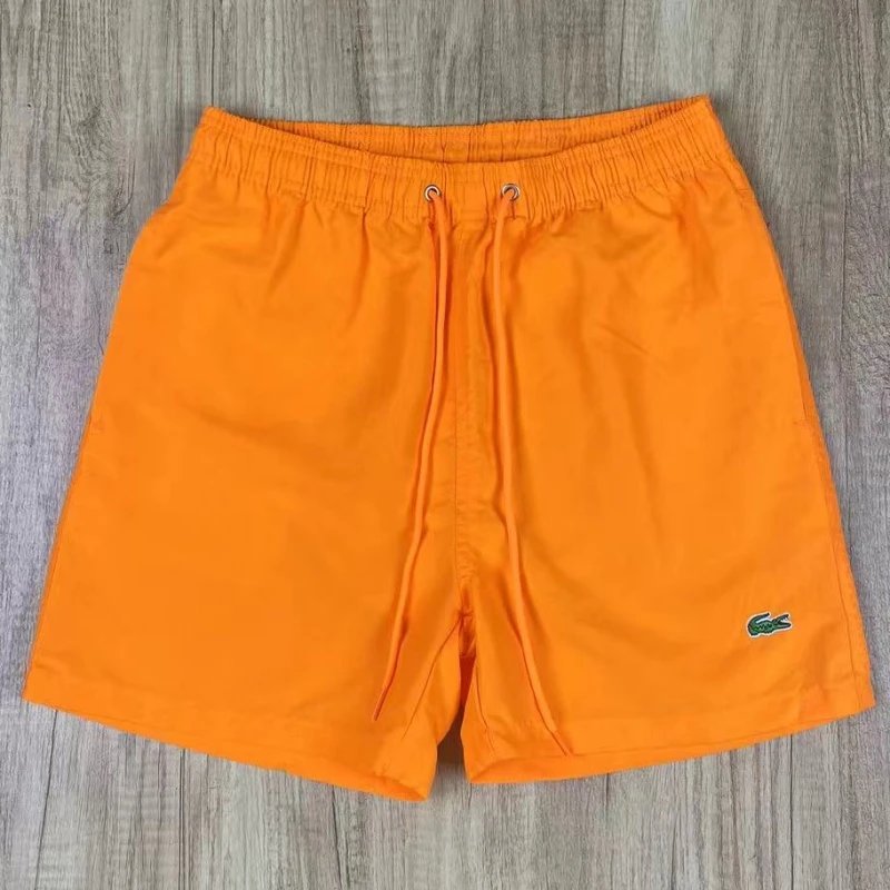 Lacoste Lacoste Orange Shorts with Green Crocodile Logo Orange