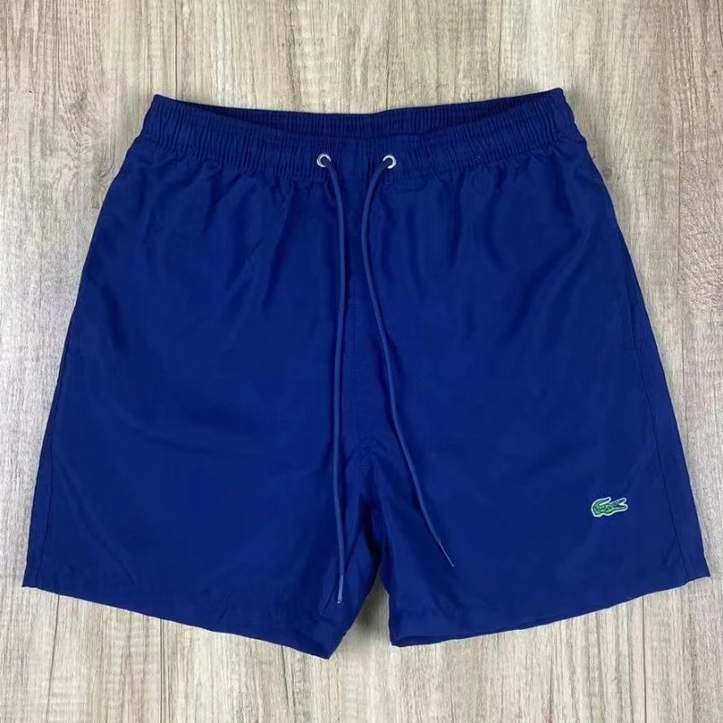 Lacoste Lacoste Blue Swim Shorts with Green Crocodile Logo Navy