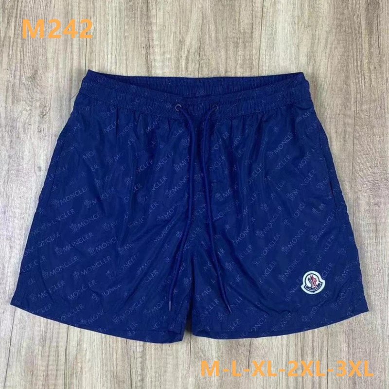 Moncler Navy Nylon Quick-Drying Beach Shorts with Allover Tonal Pattern - rep szorty