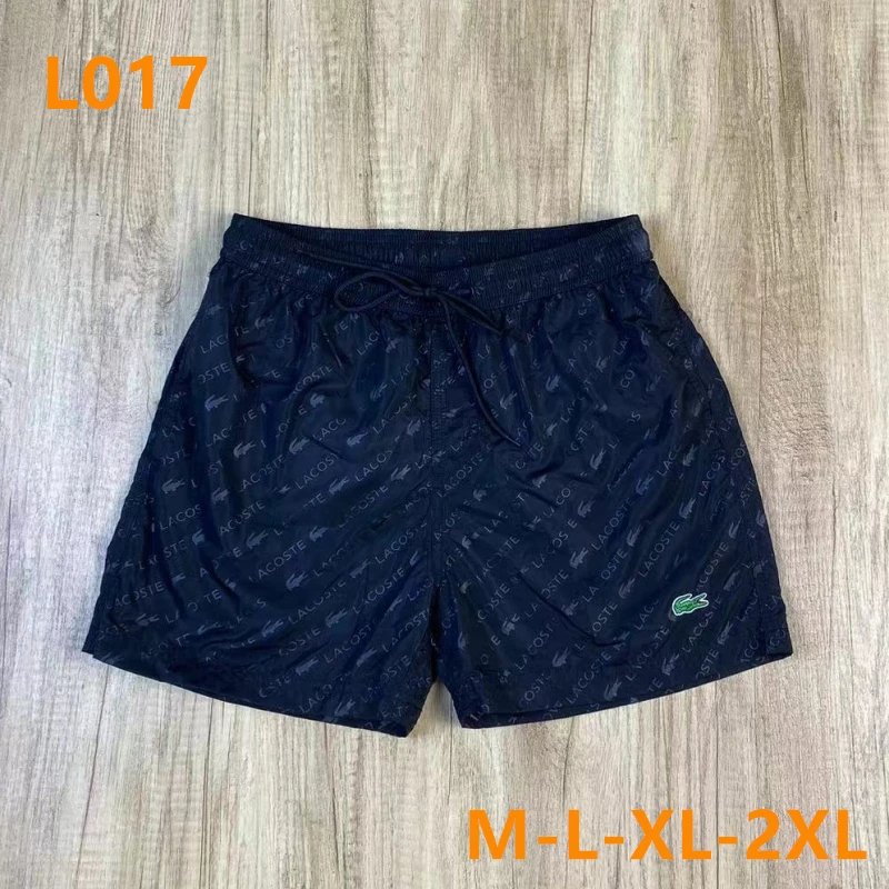 Lacoste Lacoste L017 Navy Blue Shorts with All-Over Logo Print Navy