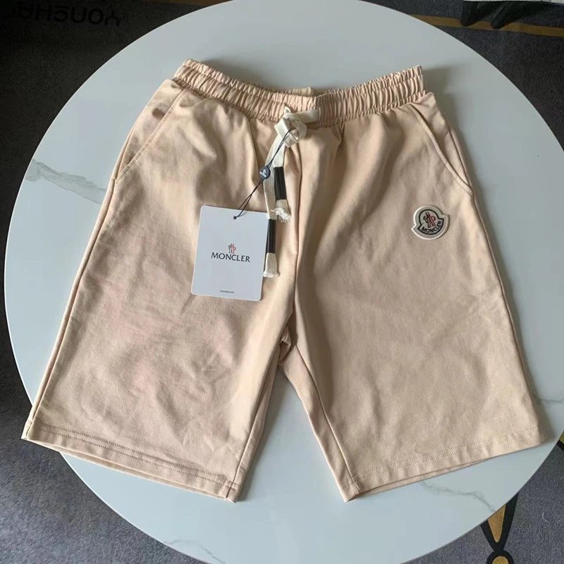 Moncler Moncler Beige Shorts with Logo Patch Beige