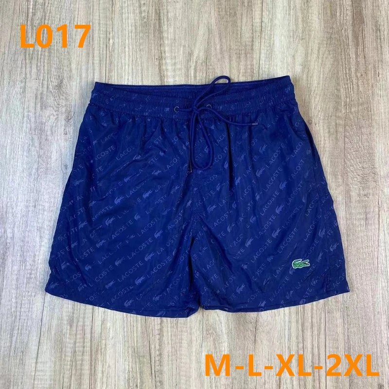Lacoste Lacoste Blue Shorts with All-Over Logo Pattern Navy