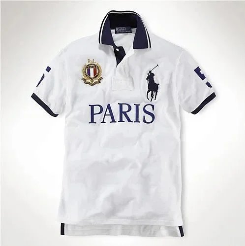 Ralph Lauren Ralph Lauren Paris Polo Shirt - White with Navy Accents White