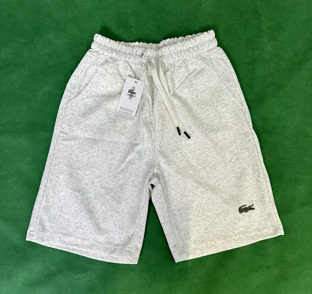 Lacoste Shorts Drawstring jersey with crocodile logo patch product detail image 8