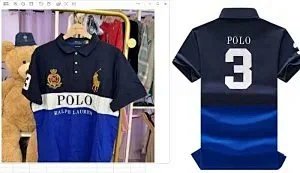 Ralph Lauren Ralph Lauren Polo Shirt in Navy Blue with White and Royal Blue Accents Navy