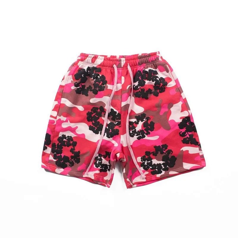 Design Floral Camo Print Drawstring Waist Shorts Beige Multicolor product detail 12 in Litbuy spreadsheet finds