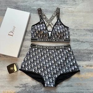 Dior Oblique Print Long-Sleeve Bodysuit Multicolor - 11