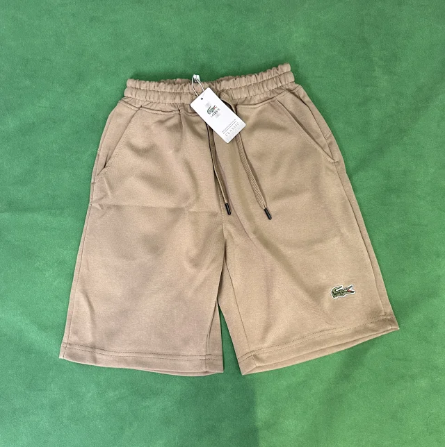 Lacoste Shorts Drawstring jersey with crocodile logo patch product detail image 6