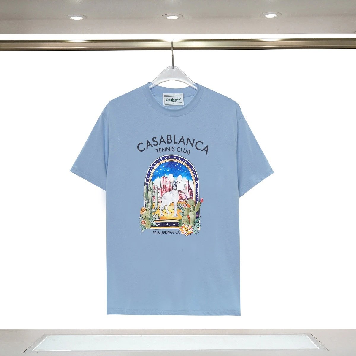 Casablanca Casablanca Tennis Club Light Blue T-Shirt Blue