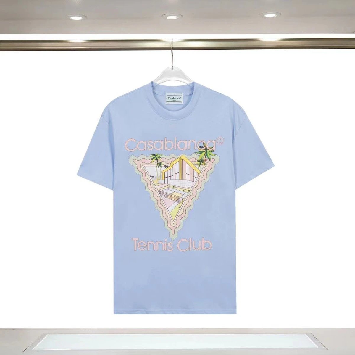 Casablanca Casablanca Tennis Club Light Blue T-Shirt Blue