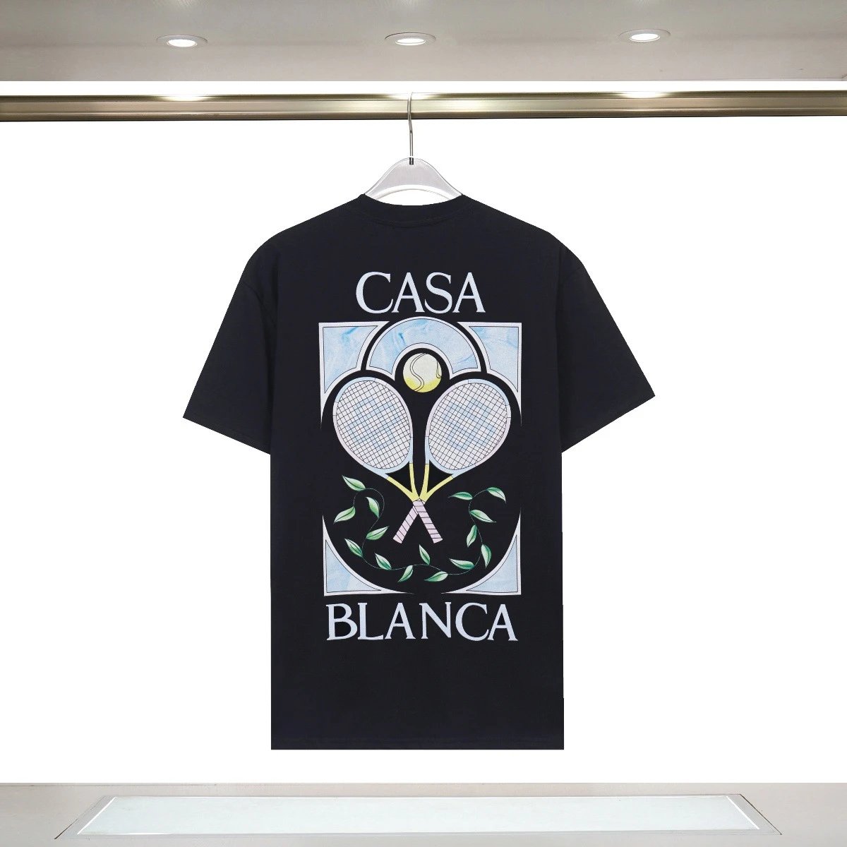 Casa Blanca Casa Blanca Tennis Print Black T-Shirt Black