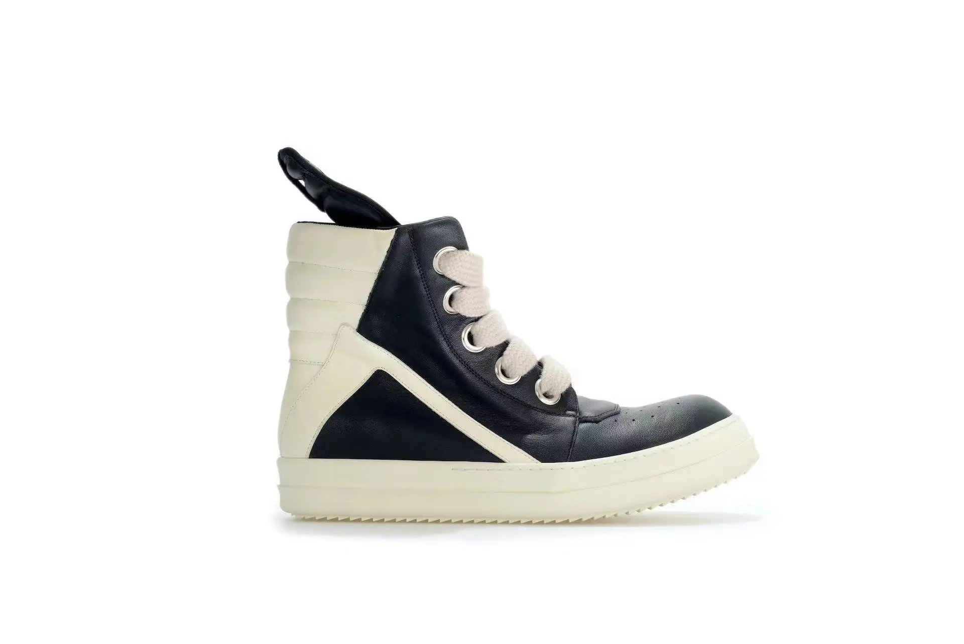 Black White Thick Shoe Laces
