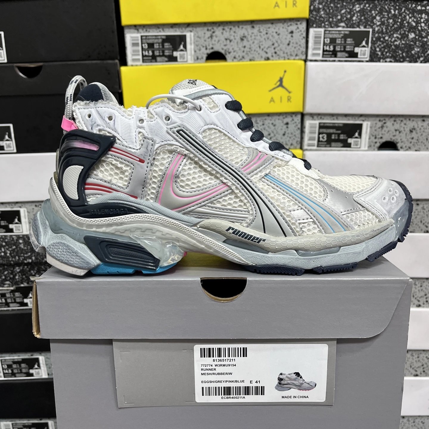 Gray Blue Pink 9154